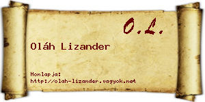 Oláh Lizander névjegykártya